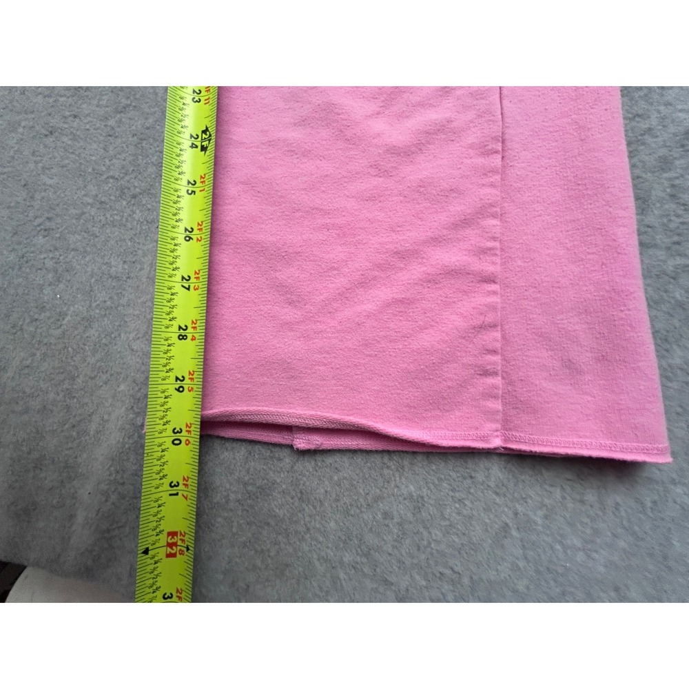 Pink Victoria's Secret Flare Sweatpants Pink Logo Drawstring Lounge Pants Large - Picture 10 of 12